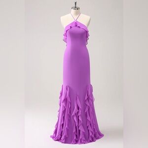 Lavender dress, Long maxi dress, wedding dress, party dress, birthday dress.